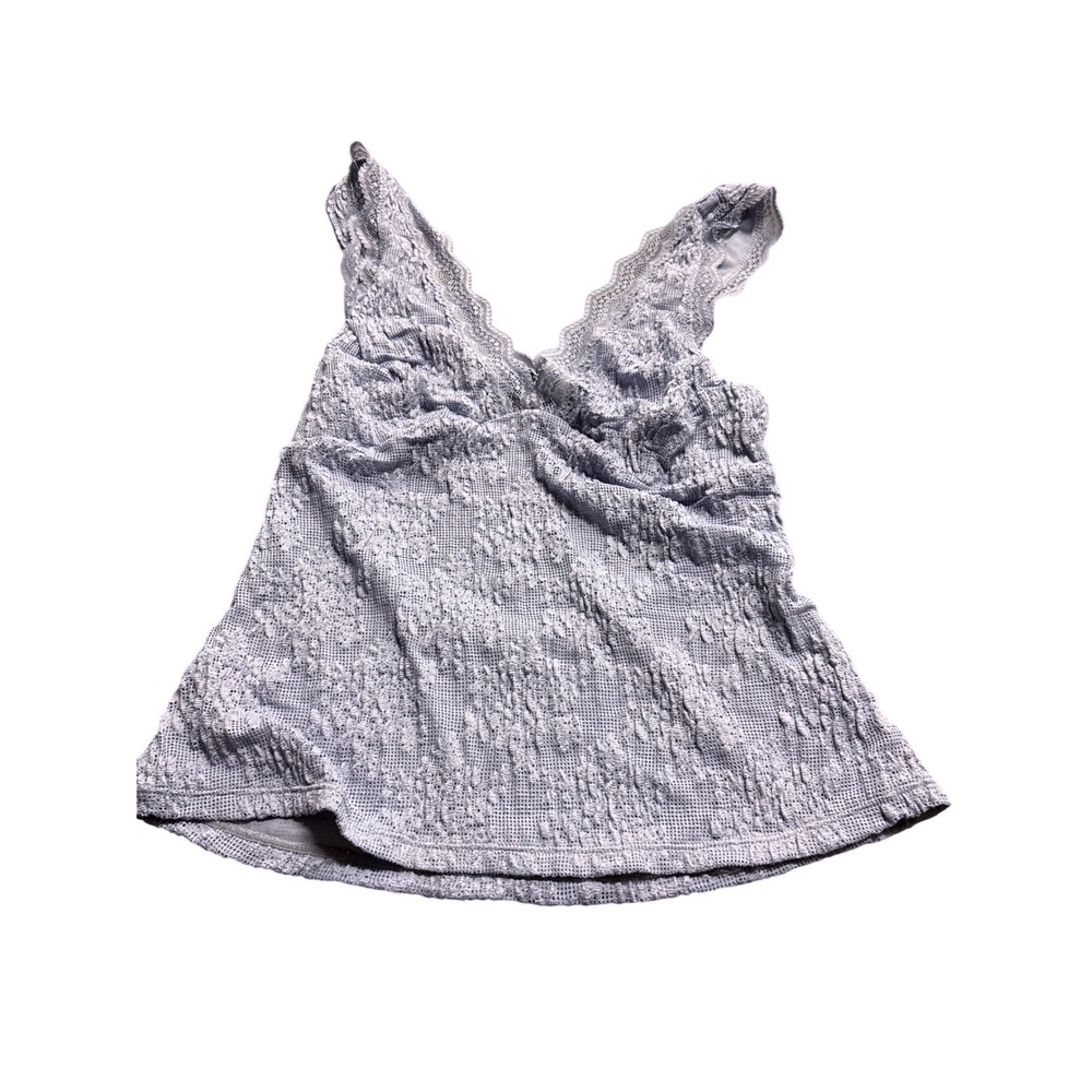 Intimately Free People Periwinkle Blue Lace Open Back Tank Top Large